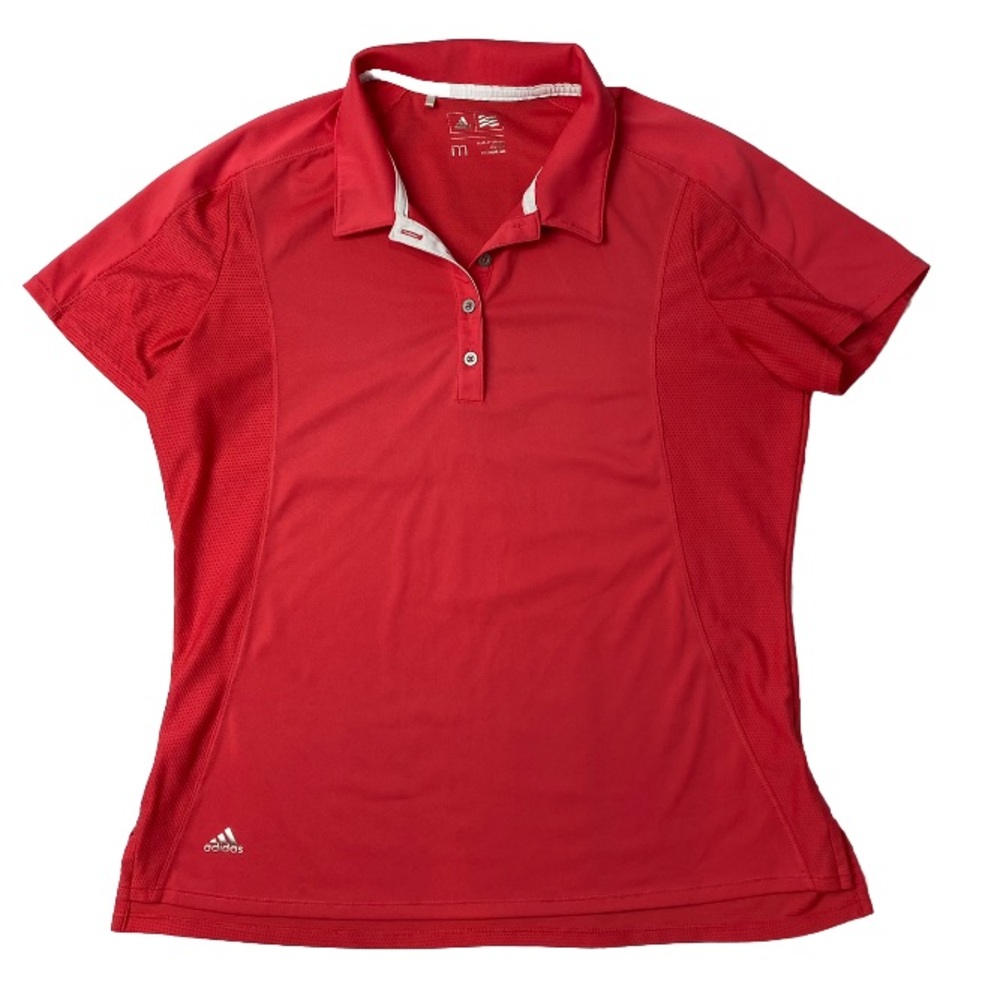 Adidas athletic golf polo coral red color size medium